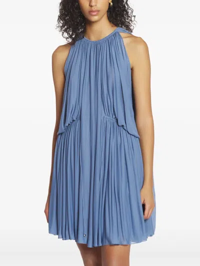 Lanvin Pleated Dress In Blue