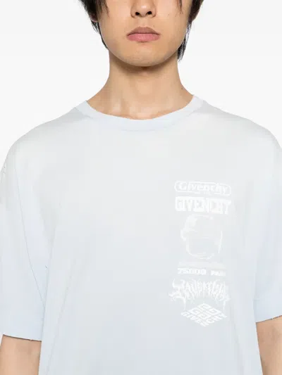 Givenchy Standard Short Sleeve Base T-shirt In Baby Blue