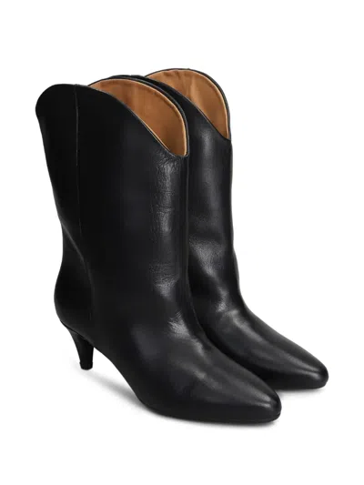 Gisel Moire Enea Ankle Boots In Black
