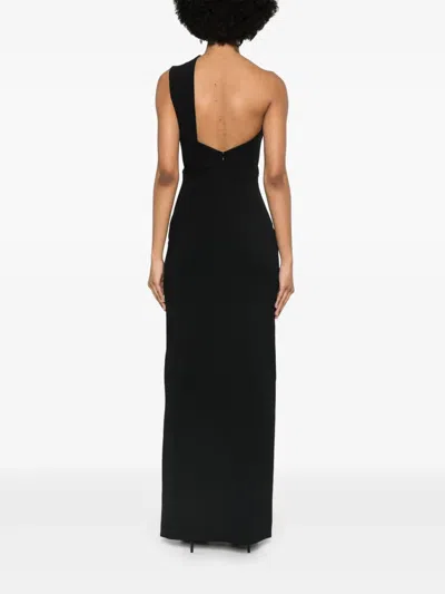 Solace London Lois Long Dress In Black