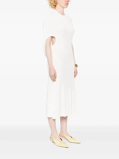 Jacquemus La Salerno Midi Dress In White
