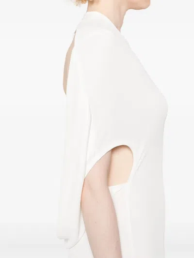 Jacquemus La Salerno Midi Dress In White