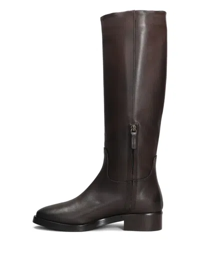 Julie Dee Leather Boots In Brown