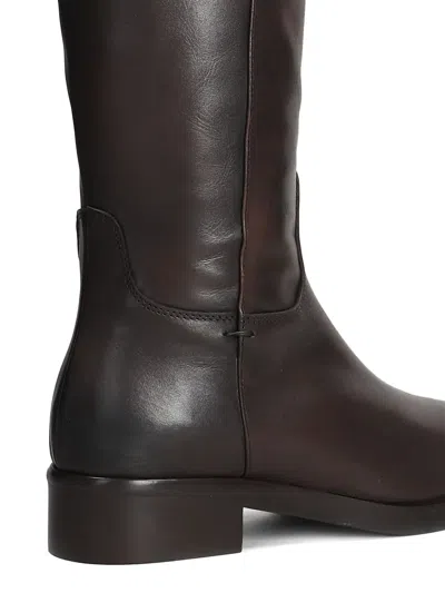 Julie Dee Leather Boots In Brown