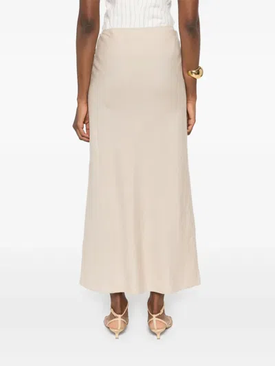 Samsoe & Samsoe Saagneta Midi Skirt In Neutrals