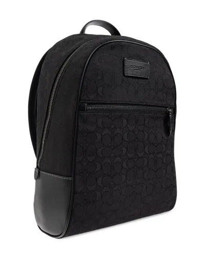 Coach Theo Patterned Backpack In Black