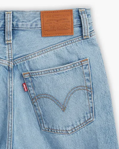 Levi's Blue Ribcage Wide Leg Jeans In Blue