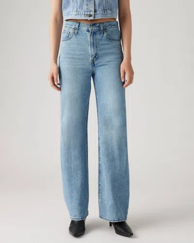 Levi's Blue Ribcage Wide Leg Jeans In Blue