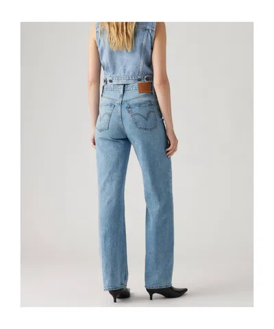 Levi's Blue Ribcage Wide Leg Jeans In Blue