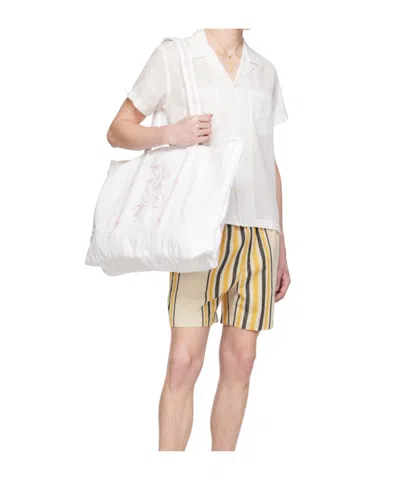 Bode Boxy Shirt In White