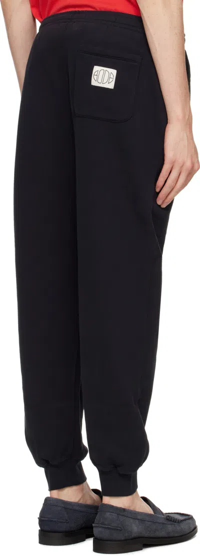Bode Black Jogger Sweatpants In Black