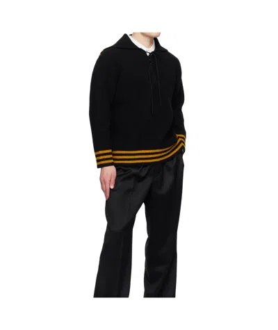 Bode Long Sleeve Sweater In Black