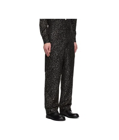 Bode Black Glitter Trousers In Black