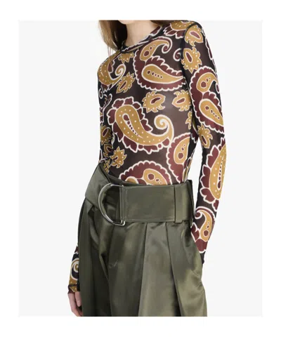 Jw Anderson J. W.anderson Long Sleeve Underpinning By J. W.anderson In Reddish Brown