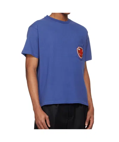Bode Logo-embellished Cotton-jersey T-shirt In Blue