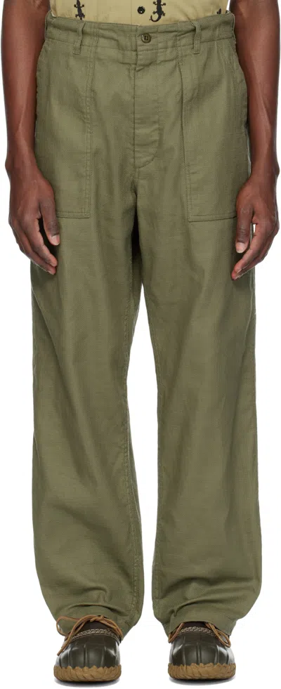 Engineered Garments Belt Loops Slacks In Green