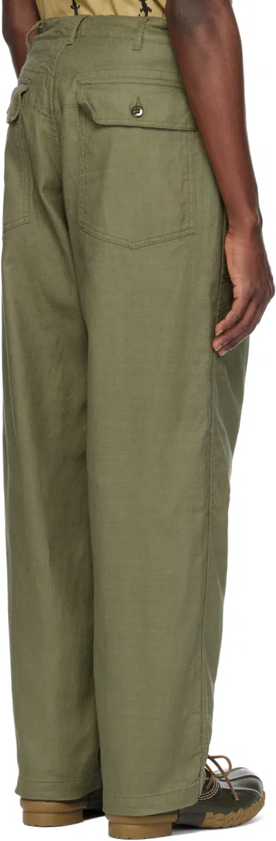 Engineered Garments Belt Loops Slacks In Green