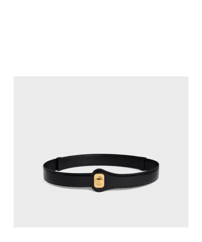 Celine Logo Belt In Black