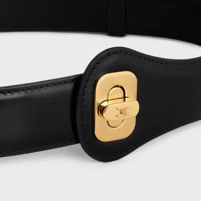 Celine Logo Belt In Black