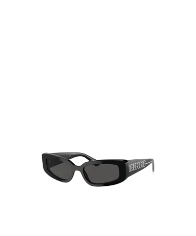 Dolce & Gabbana Dna Rectangle-frame Sunglasses In Black