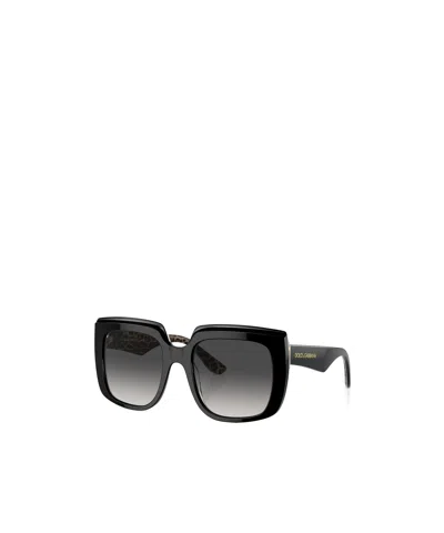 Dolce & Gabbana Square-frame Oversized Sunglasses In Schwarz