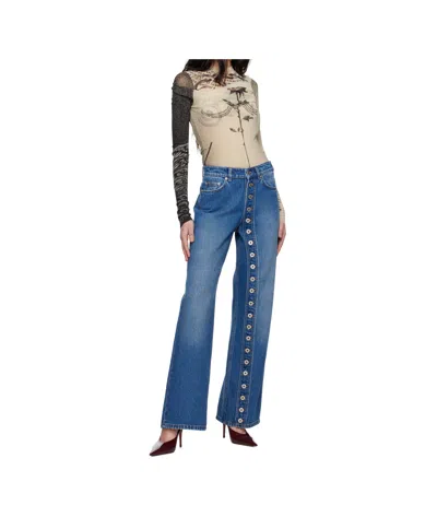 Jean Paul Gaultier Tattoo Print Cutout Double Layer Mesh Thong Bodysuit In True Color