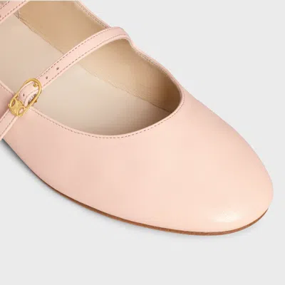 Celine Double Strap Flat Shoes In Light Pink
