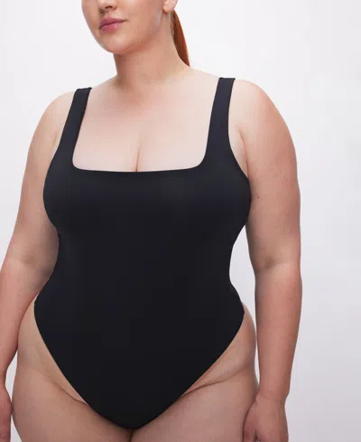 Good American Sculpting Modern Tank Bodysuit In Black