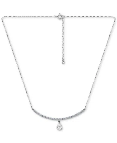 Giani Bernini Cubic Zirconia Heart Pendant Necklace (2-1/20 Ct. T.w.) In Sterling Silver, 16" + 2" Extender In Silver