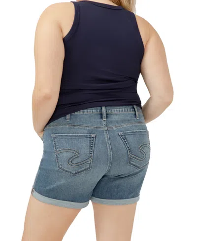 Silver Jeans Co. Plus Size Suki Faded Denim Shorts In Indigo