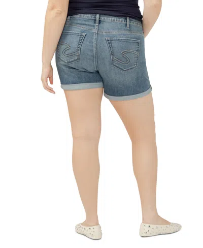 Silver Jeans Co. Plus Size Suki Faded Denim Shorts In Indigo
