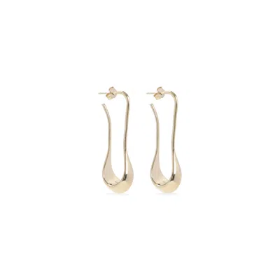 Lemaire Angular Drop Earrings In Pale Gold