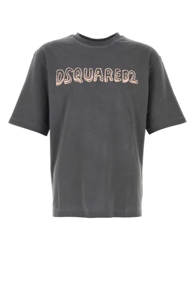 Dsquared2 Dsquared Dark Grey Cotton T-shirt In Grey