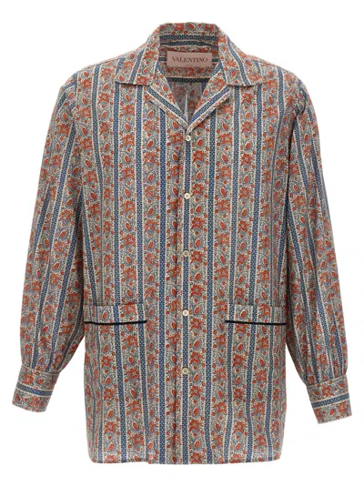 Valentino Pajama Shirt With "voyage Imaginaire" Print In Multicolor