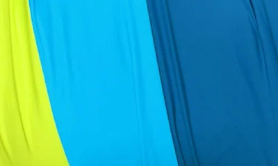 La Blanca Island Goddess Ruched Colorblock One-shoulder One-piece Swimsuit In Ocean