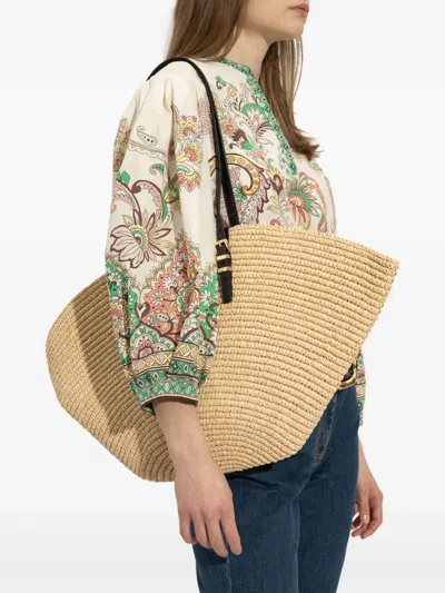 Michael Kors Shoulder Bag In Beige With Top Two Adjustable Top Handles In Neutrals