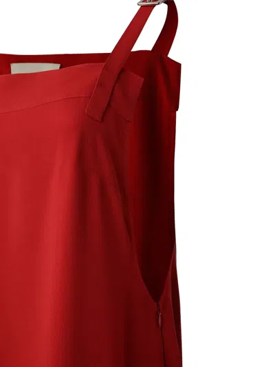 Misci Lara Sleeveless Midi Dress In Red