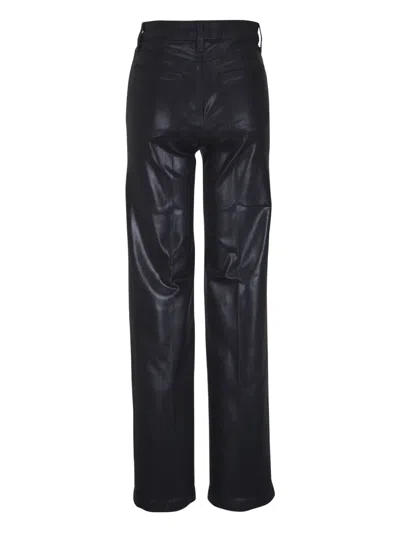 L'agence Clayton Coated Wide-leg Jeans In Noir Coated