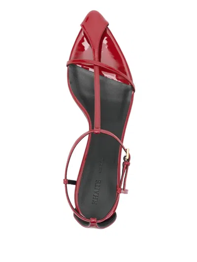 Khaite 35mm Loulou Leather Sandals In Red