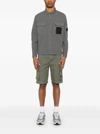 C.p. Company C.p.company Lens Detail Overshirt In Grey