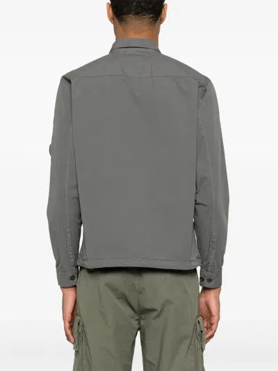 C.p. Company C.p.company Lens Detail Overshirt In Grey