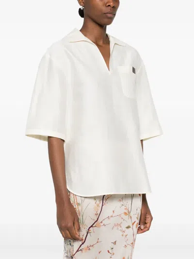Max Mara Osiride Top In Neutrals