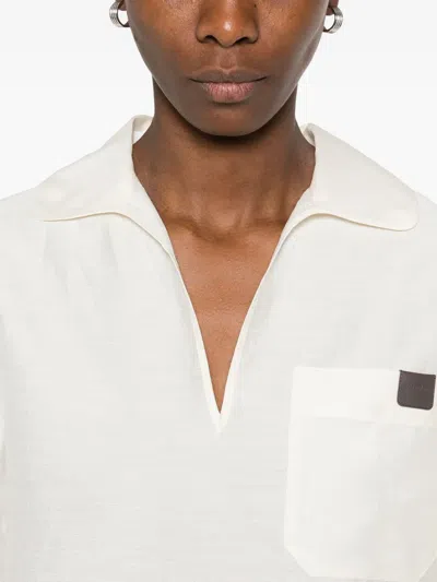 Max Mara Osiride Top In Neutrals