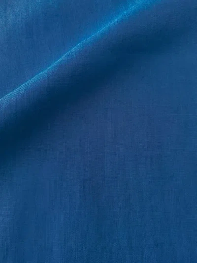 Anaya So Soft Linen Pillow With Down Insert In Cobalt Blue