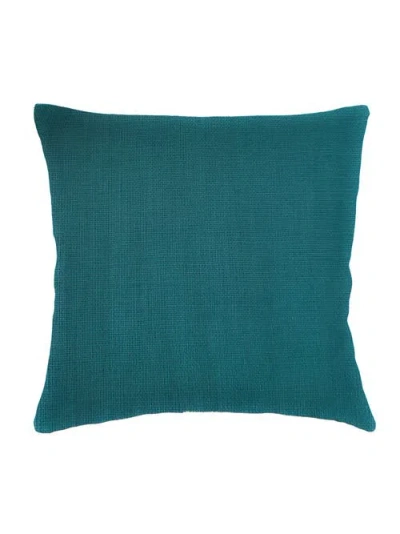 Anaya So Soft Linen Pillow With Down Insert In Peacock Blue