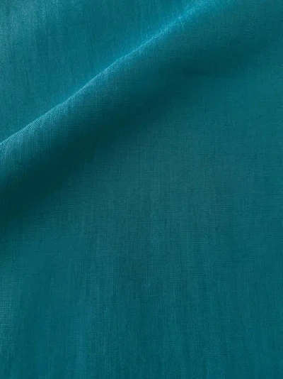 Anaya So Soft Linen Pillow With Down Insert In Peacock Blue