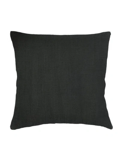 Anaya So Soft Linen Pillow With Down Insert In Black