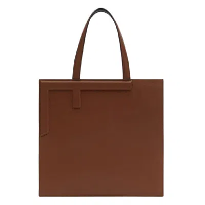 Fendi Flip Medium Shopper Leather Bag