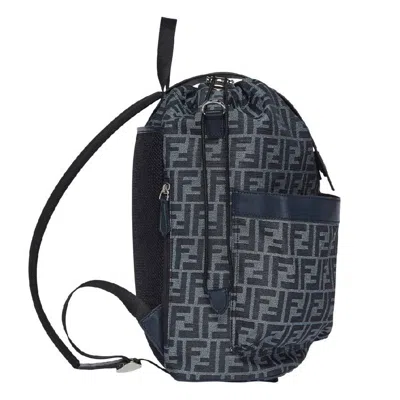 Fendi Strike Medium Ff Jacquard Backpack In Blue