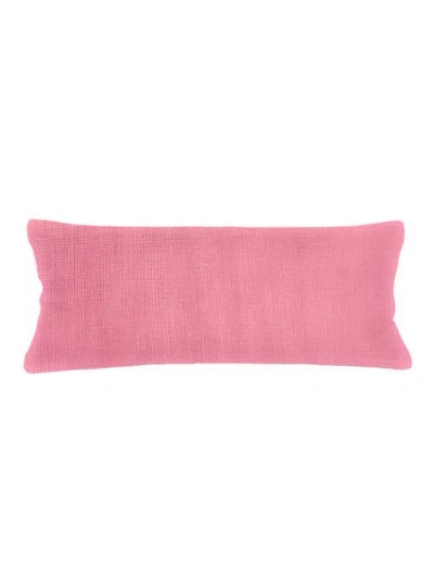 Anaya So Soft Linen Pillow With Down Insert In Rouge